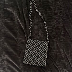 Black Beaded Women's Bag